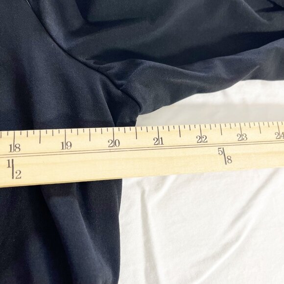 Chico's Travelers Black & White Layered Artsy Top Zipper - Size 2, Large - Picture 6 of 7